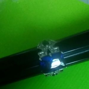 size 9 ring gorgeous color blue green large stone